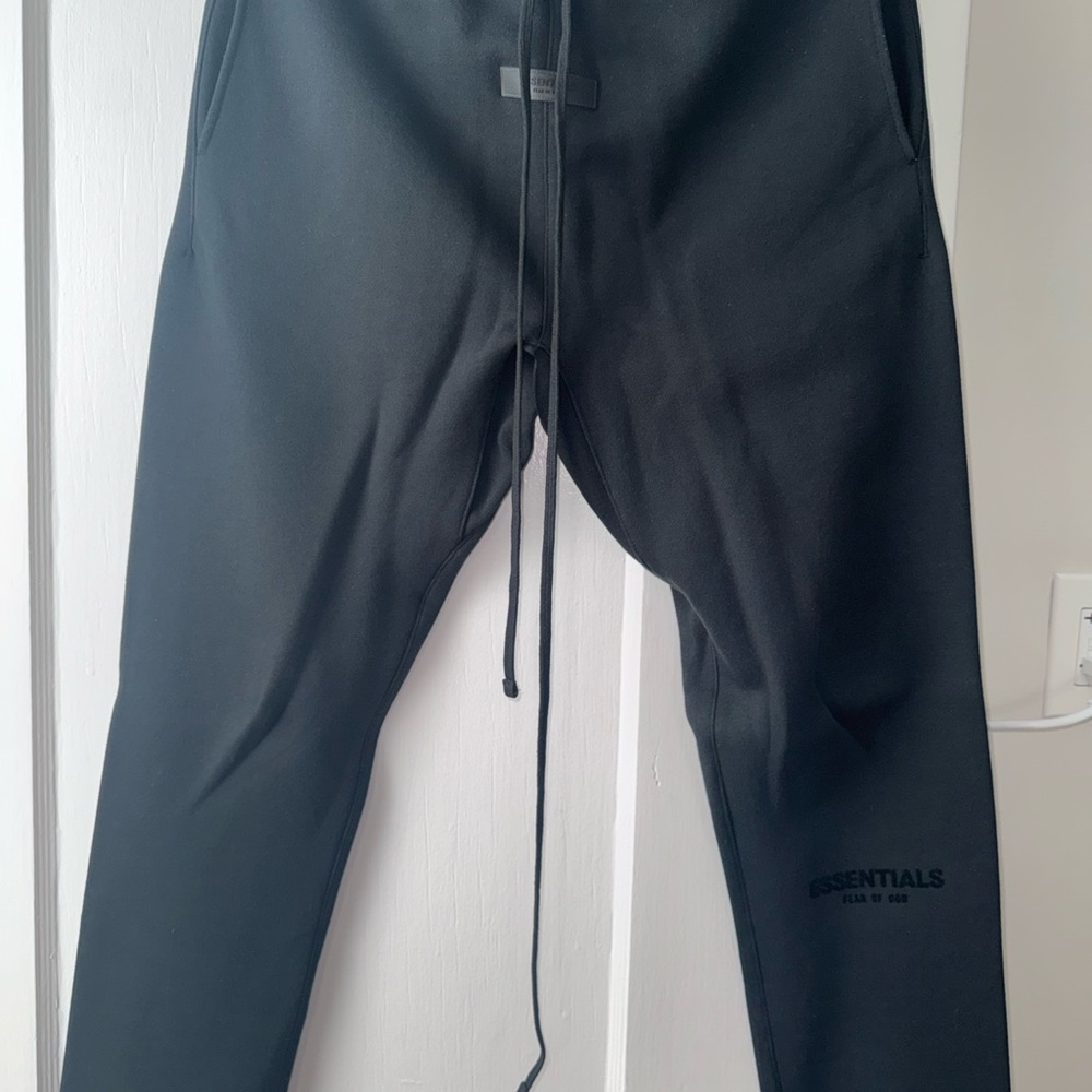 Fear of God Essentials Black Tapered Sweatpants